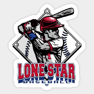 Lone Star Forever Diamond Baseball Sticker